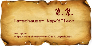 Marschauser Napóleon névjegykártya
